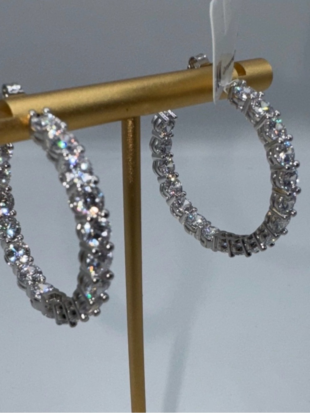4ct Inside-Out Hoop Earrings - Picture 10 of 11